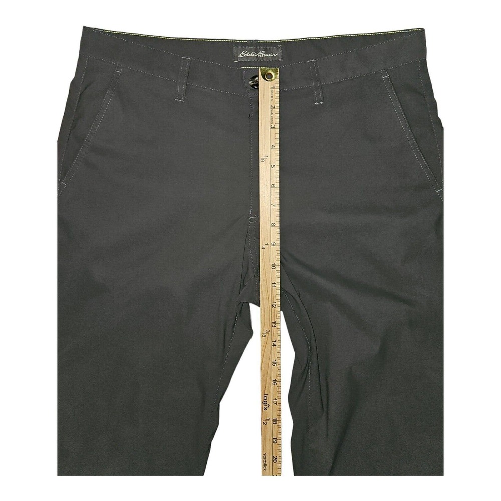 Eddie Bauer Pants Men's 34x30 Gray Slash Pockets Zip Closure Back Pocket - Picture 3 of 10